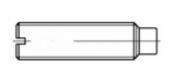 100 Stück Gewindestifte mit Schlitz und Zapfen DIN 417 - 14 H - blank - M 6 x 8 mm